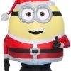 Gemmy Christmas Airblown Inflatable Inflatable Minion Otto In Santa Suit, 3 Ft Tall, Yellow