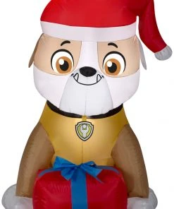 Gemmy Christmas Airblown Inflatable Rubble With Present, 3 Ft Tall, Brown Coming Soon