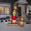 Gemmy 6' Airblown-Grinch And Max On Sled Christmas Inflatable