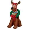 Seasons Inflatables Gemmy 3' Airblown Scooby Doo As Reindeer Christmas Inflatable