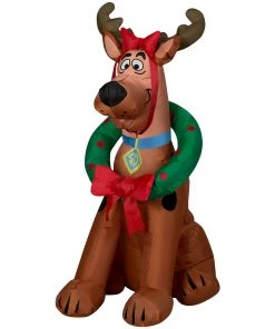 Seasons Inflatables Gemmy 3' Airblown Scooby Doo As Reindeer Christmas Inflatable