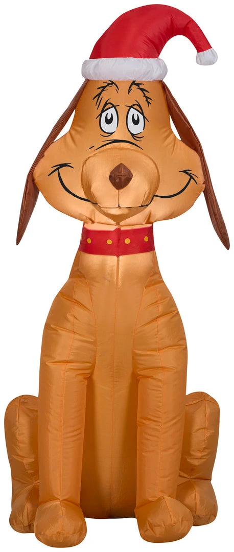 Coming Soon Gemmy Airblown Inflatable Max The Dog Grinch Wearing Santa Hat, 3.5 Ft Tall, Ft Tall 1 Coming Soon Gemmy Airblown Inflatable Max The Dog Grinch Wearing Santa Hat, 3.5 Ft Tall, Ft Tall