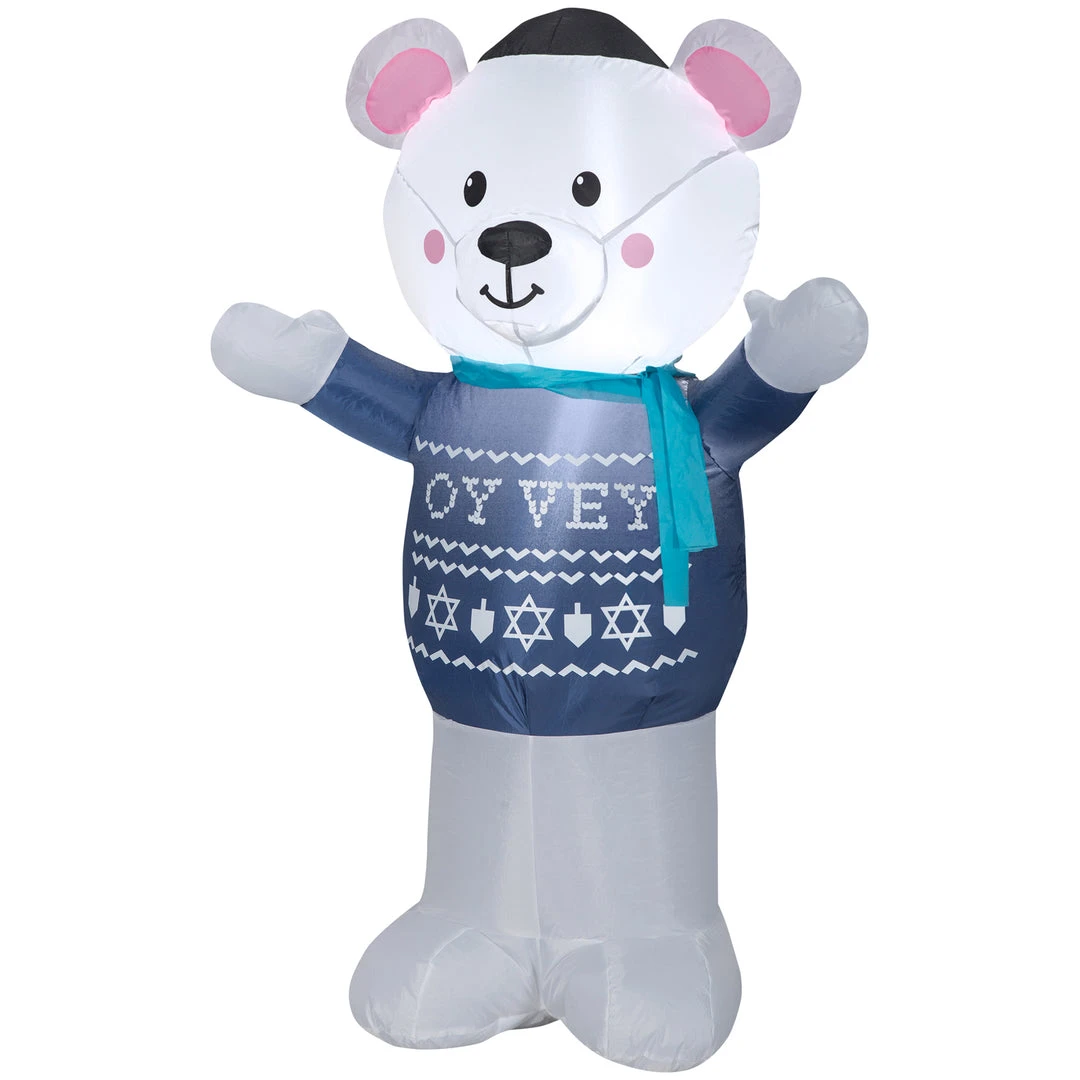 Gemmy 4' Airblown Hanukkah Polar Bear Inflatable Coming Soon 1 Gemmy 4' Airblown Hanukkah Polar Bear Inflatable Coming Soon