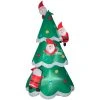 Gemmy 9' Airblown Christmas Tree Of Many Santas Scene Christmas Inflatable