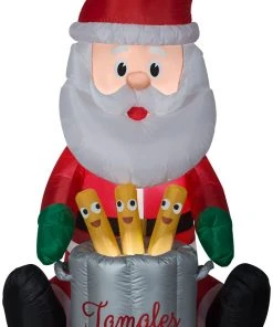 Gemmy 5.5' Animated Airblown Chef Santa W/ Pop Up Tamales Christmas Inflatable Coming Soon