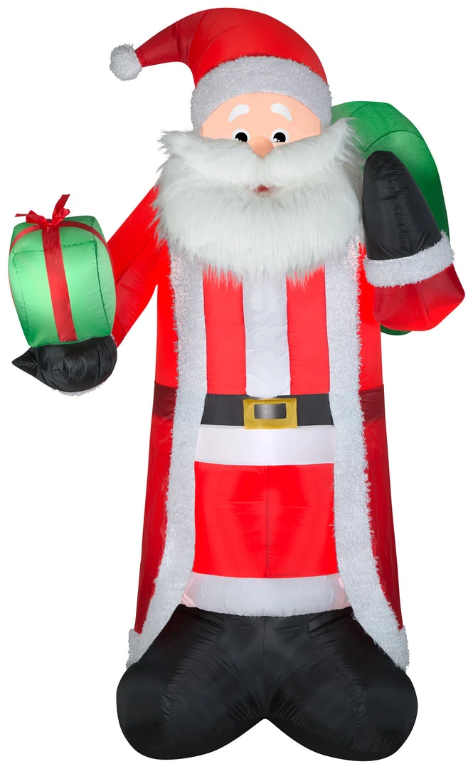 Gemmy Christmas Airblown Inflatable Mixed Media Santa, 8 Ft Tall, Multicolored 1 Gemmy Christmas Airblown Inflatable Mixed Media Santa, 8 Ft Tall, Multicolored