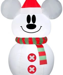 Coming Soon Gemmy Christmas Airblown Inflatable Mickey Mouse Snowman, 3.5 Ft Tall, White