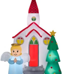Gemmy 7.5' Airblown Church Scene Christmas Inflatable