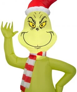 Seasons Inflatables Coming Soon Gemmy Airblown Car Buddy Grinch W/Scarf-Dr. Seuss