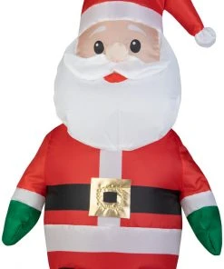 Coming Soon Gemmy Airdorable Christmas Airblown Inflatable Santa, Tall, Multicolored