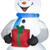 Gemmy Christmas Airblown Inflatable Inflatable Snowman, 6.5 Ft Tall, White