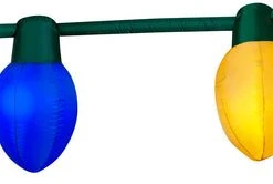 Gemmy Light Show Christmas Airblown Inflatable Christmas Decor Light Bulb S/6 (Multi), 2 Ft Tall Coming Soon