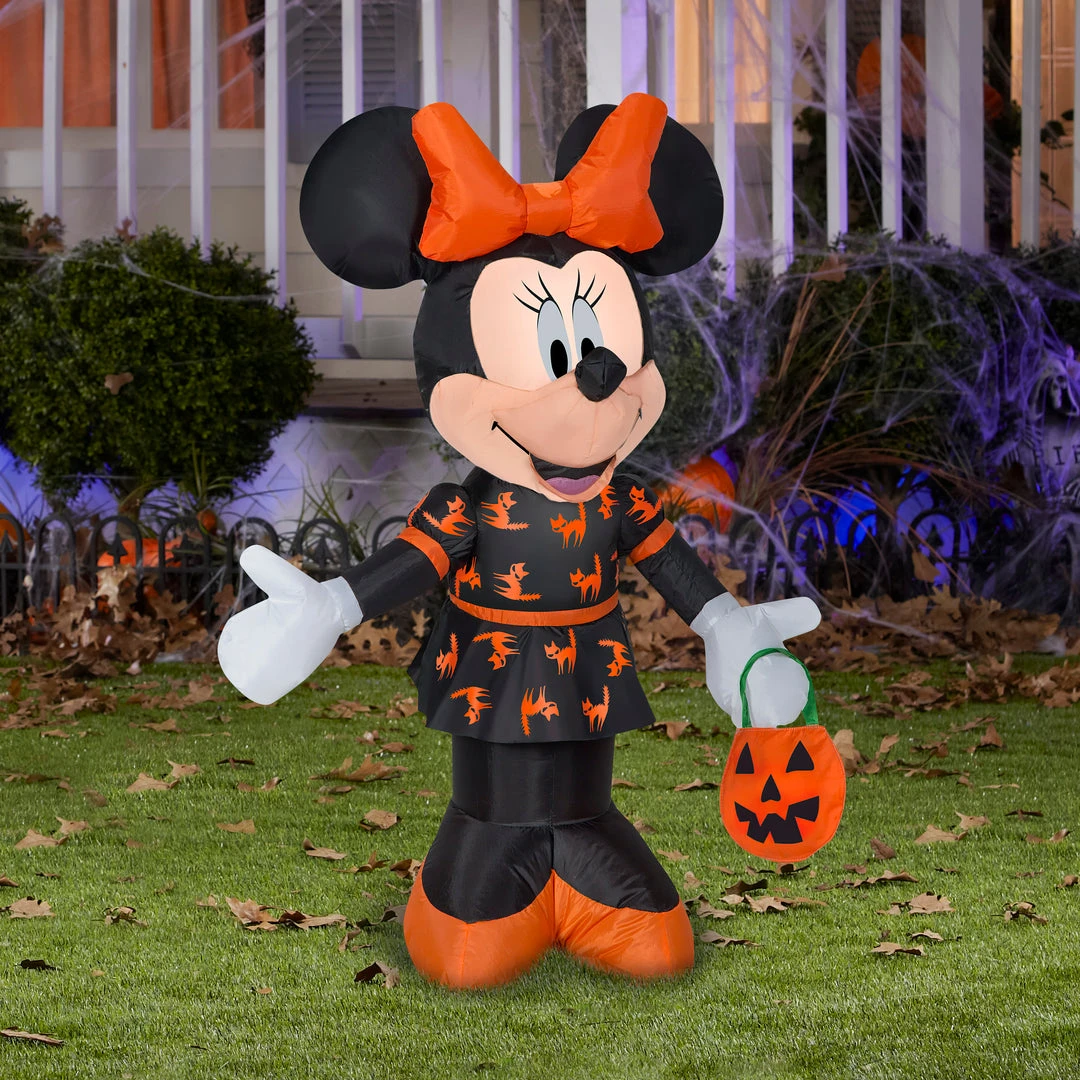 Gemmy Coming Soon 3.5' Airblown Minnie In Black And Orange Dress Halloween Inflatable 1 Gemmy Coming Soon 3.5' Airblown Minnie In Black And Orange Dress Halloween Inflatable