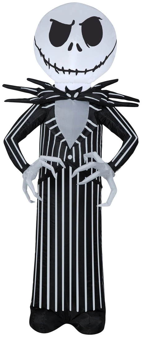 Gemmy Airblown Standing Jack Skellington Disney, 3.5 Ft Tall, Black Halloween 1 Gemmy Airblown Standing Jack Skellington Disney, 3.5 Ft Tall, Black Halloween