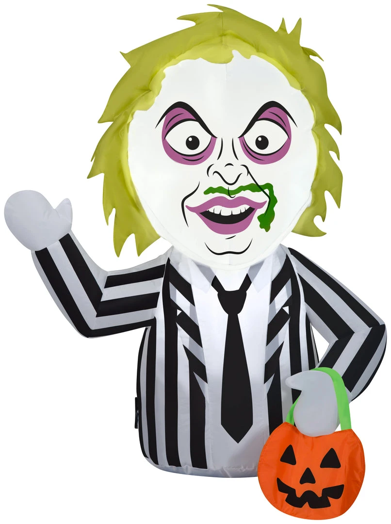 Gemmy Airblown Inflatable Beetlejuice CarBuddy, 3 Ft Tall, Black 1 Gemmy Airblown Inflatable Beetlejuice CarBuddy, 3 Ft Tall, Black