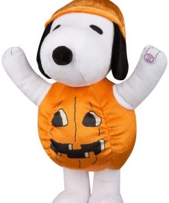 Gemmy Small Side Stepper Snoopy As Pumpkin Peanuts