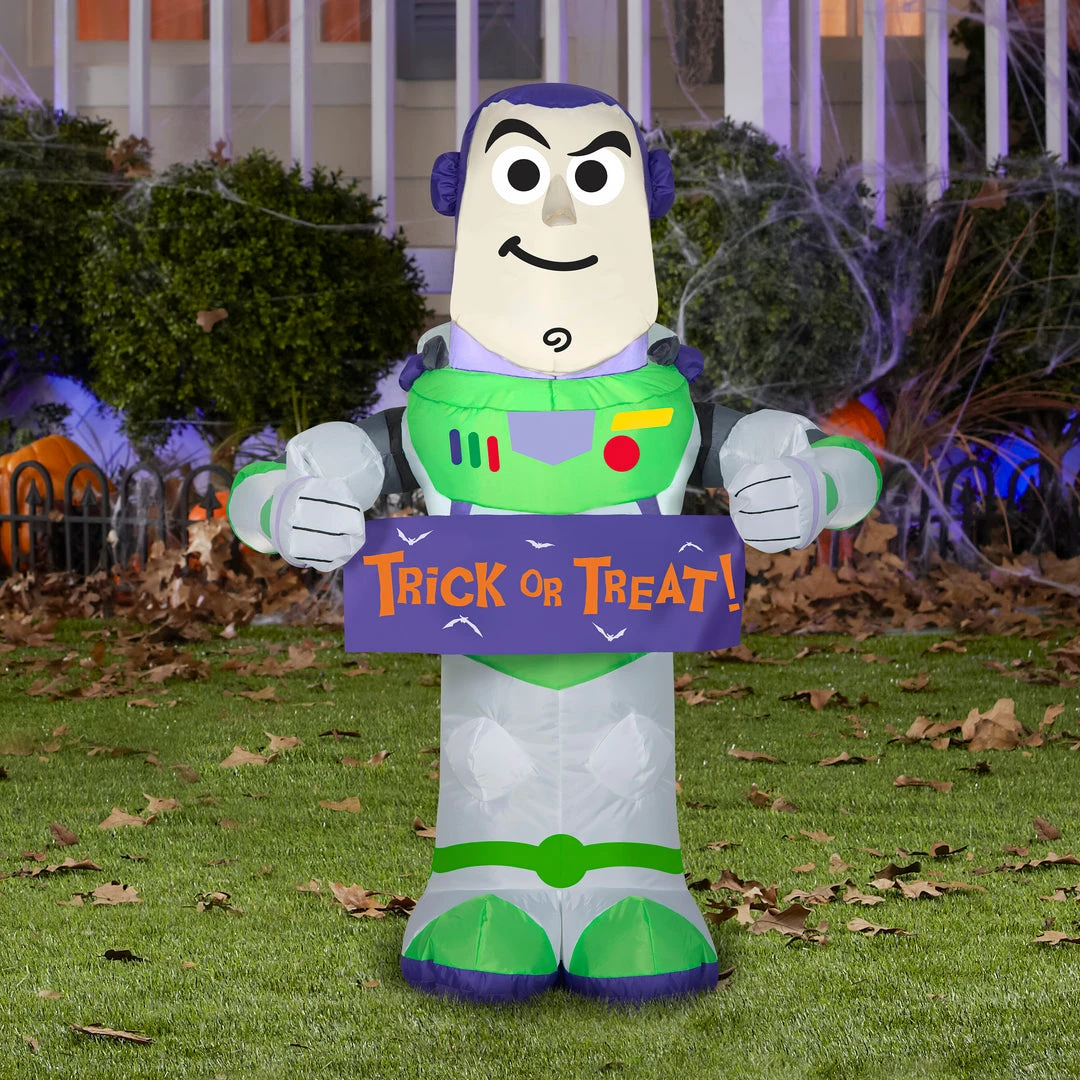 Gemmy 3.5' Airblown Stylized Buzz W/ Banner Disney Halloween Inflatable 1 Gemmy 3.5' Airblown Stylized Buzz W/ Banner Disney Halloween Inflatable