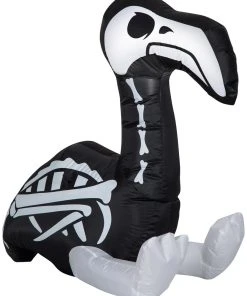 Gemmy Airblown Skeleton Flamingo, 3 Ft Tall, Multicolored Halloween