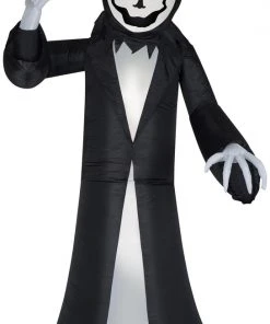 Halloween Gemmy Animated Airblown Inflatable Reaper, 9.5 Ft Tall, Black