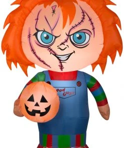 Seasons Inflatables Coming Soon Gemmy 5 FT Airblown Inflatable Stylized Chucky