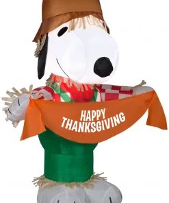 Seasons Inflatables Gemmy 3.5' Airblown Inflatable Snoopy As Scarecrow (Peanuts)