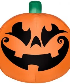 Gemmy Airblown Inflatable Happy Jack O' Lantern, 2.5 Ft Tall, Orange