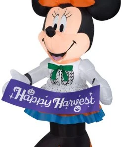 Halloween Gemmy Airblown Harvest Minnie Mouse Disney, 3.5 Ft Tall, Multicolored
