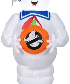 Halloween Gemmy Airblown Inflatable Ghostbusters Stay Puft, 3.5 Ft Tall, White