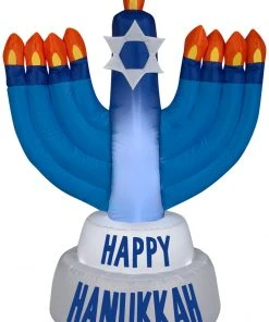 Gemmy Coming Soon 3.5' Airblown Outdoor Hanukkah Candles Inflatable
