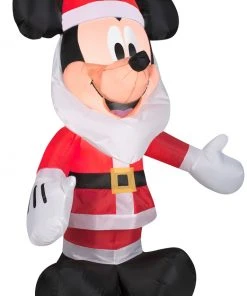 Gemmy Coming Soon 3.5' Airblown Mickey W/ Santa Beard Disney Christmas Inflatable