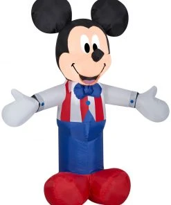 Inflatables Gemmy Airblown Inflatable Patriotic Mickey Mouse, 3.5 Ft Tall