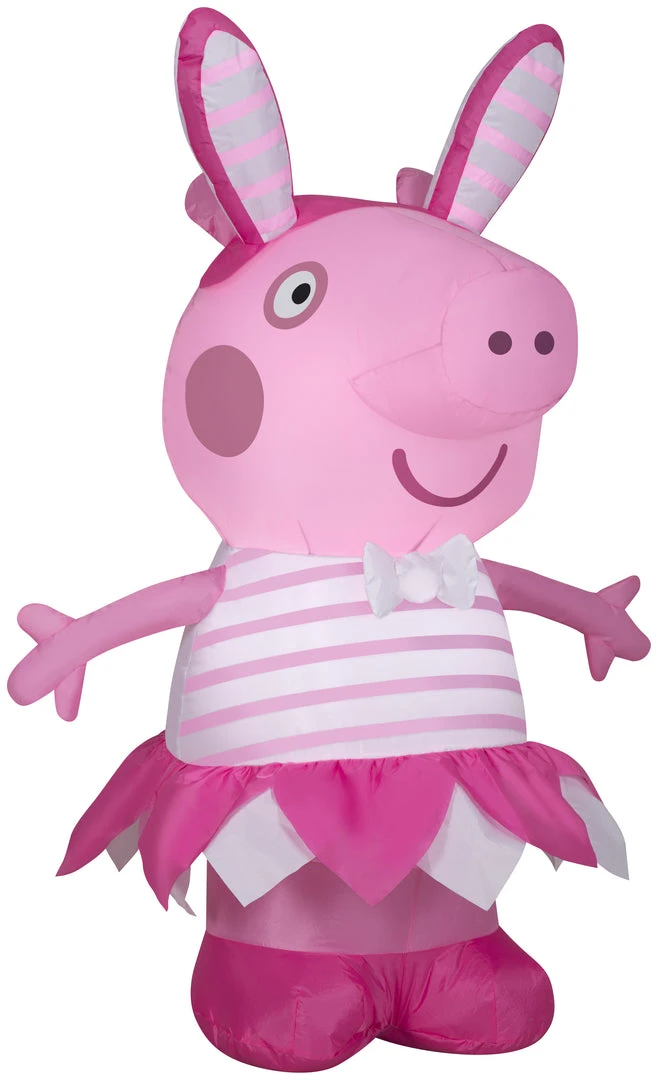 Gemmy 3.5 Ft Airblown Peppa Pig In Easter Outfit SM, Pink 1 Gemmy 3.5 Ft Airblown Peppa Pig In Easter Outfit SM, Pink