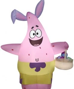 Gemmy 4 Ft Airblown Patrick In Easter Outfit SM, Pink