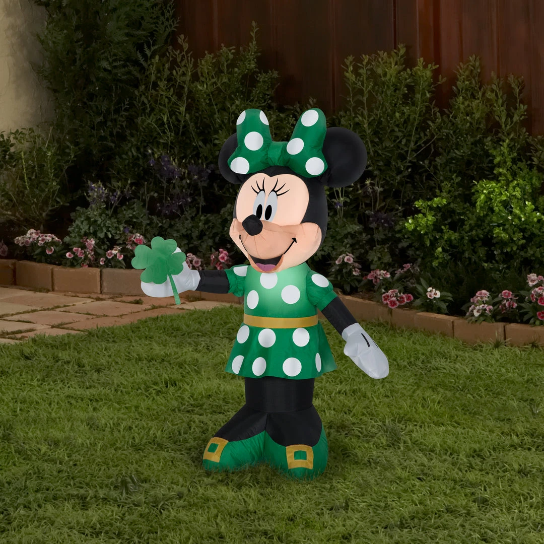 Gemmy 3.5' Airblown St. Patrick's Day Minnie Disney Spring Inflatable 1 Gemmy 3.5' Airblown St. Patrick's Day Minnie Disney Spring Inflatable
