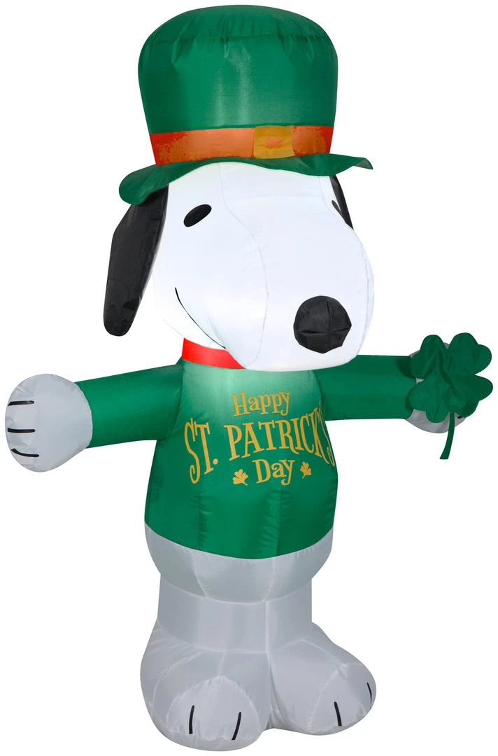Gemmy Airblown Inflatable St. Patrick's Day Snoopy, 3.5 Ft Tall 1 Gemmy Airblown Inflatable St. Patrick's Day Snoopy, 3.5 Ft Tall