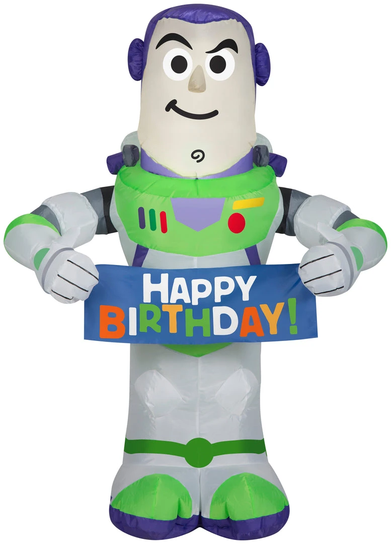 Gemmy Airblown Inflatable Birthday Party Buzz Lightyear, 3.5 Ft Tall 1 Gemmy Airblown Inflatable Birthday Party Buzz Lightyear, 3.5 Ft Tall