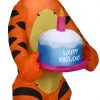 Gemmy Airblown Inflatable Birthday Party Tigger With Cake, 3.5 Ft Tall