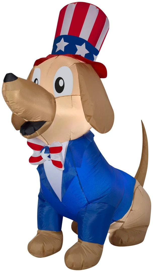 Seasons Inflatables 5' Patriotic Pooch Spring Inflatable 1 Seasons Inflatables 5' Patriotic Pooch Spring Inflatable