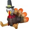 Gemmy 3' Airblown Outdoor Pilgrim Turkey Thanksgiving Inflatable