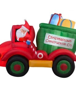 Gemmy Coming Soon 6' Animated Airblown Dump Truck W/Presents - Christmas Inflatable
