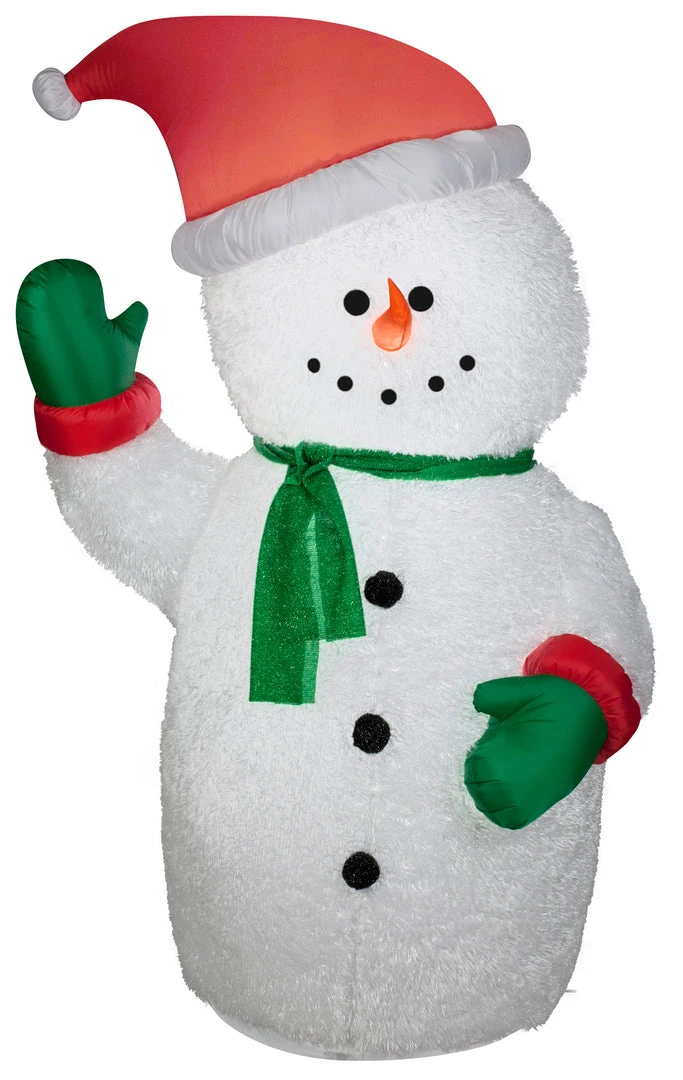 Gemmy Christmas Airblown Inflatable Mixed Media Snowman, 6 Ft Tall 1 Gemmy Christmas Airblown Inflatable Mixed Media Snowman, 6 Ft Tall