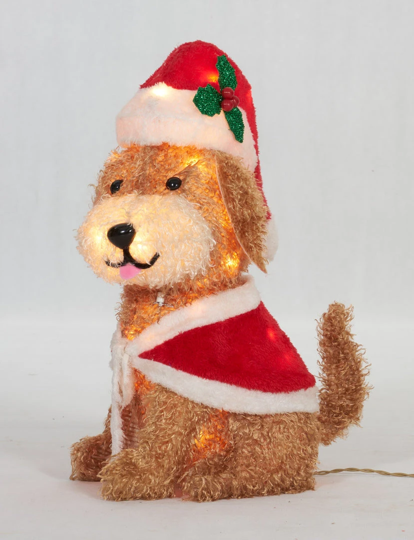 Everstar 20" UL Dog In Cloak Sculpture Christmas 1 Everstar 20" UL Dog In Cloak Sculpture Christmas