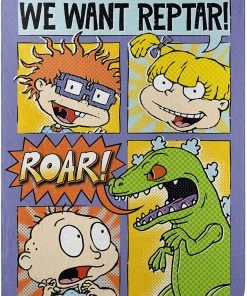 Blankets The Northwest Company NICK RETRO COMIC STRIP RUGRATS, Yellow